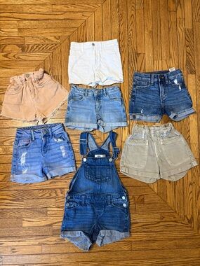 Girls size 6 denim shorts lot